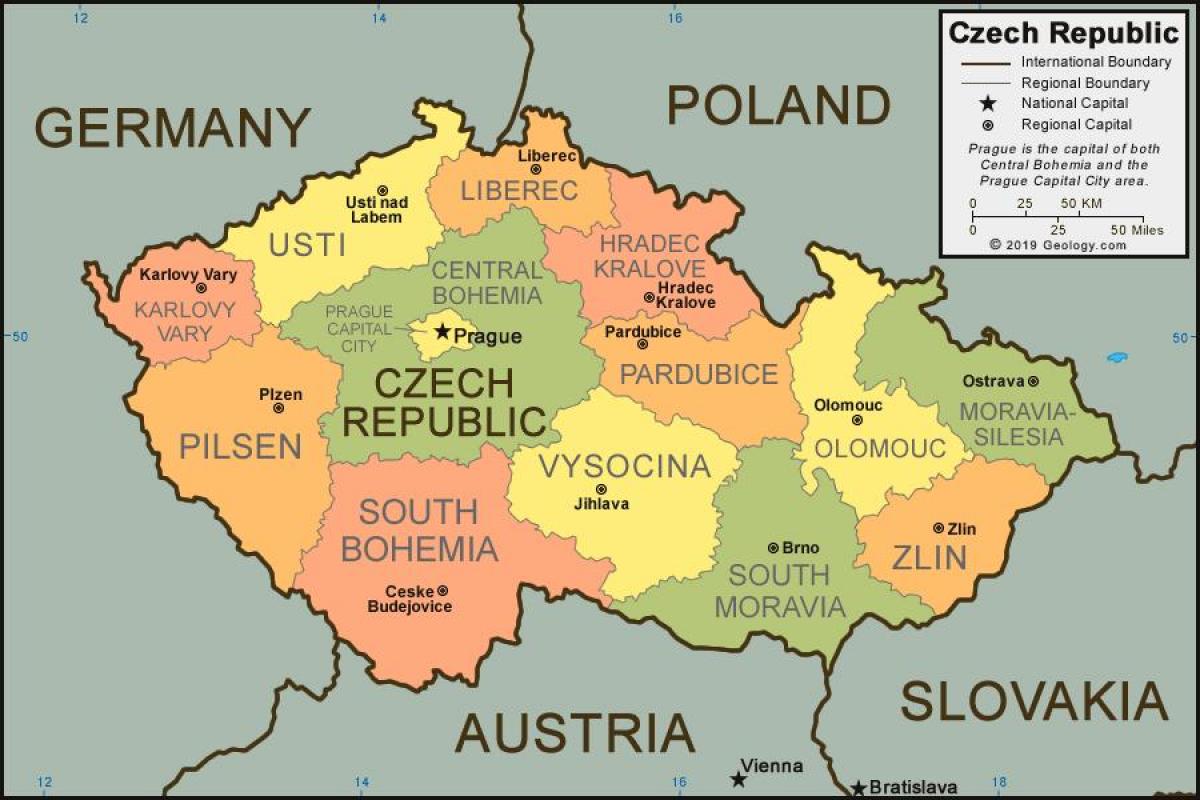 布拉格国家地图