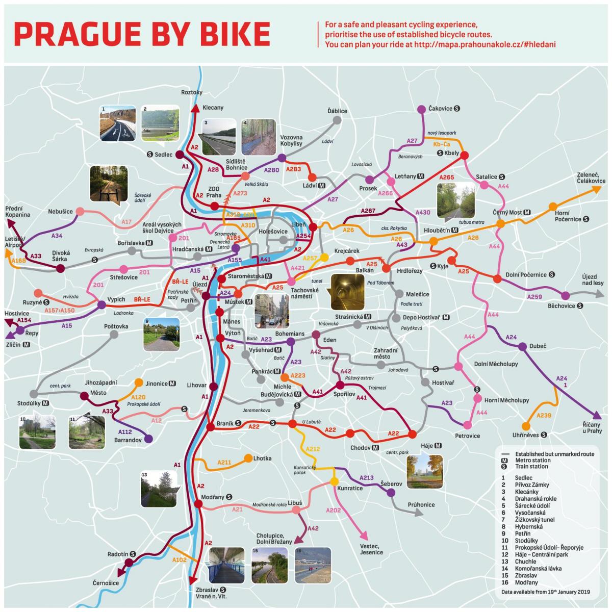 布拉格地图自行车