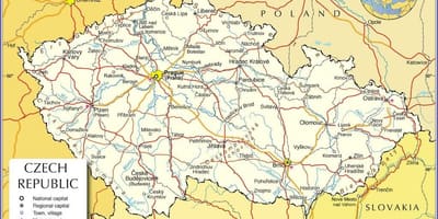 布拉格捷克共和国地图