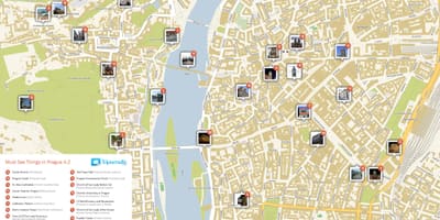 布拉格的旅游地图