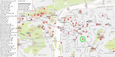 瓦茨拉夫方布拉格地图