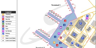 地图瓦茨拉夫*哈维尔机场