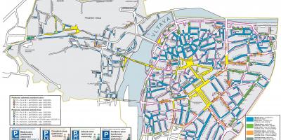 布拉格免费停车的地图