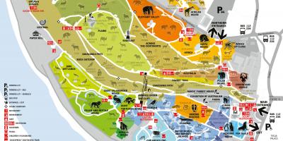 动物园的布拉格的地图