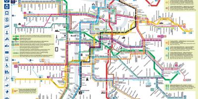 布拉格的公共交通地图